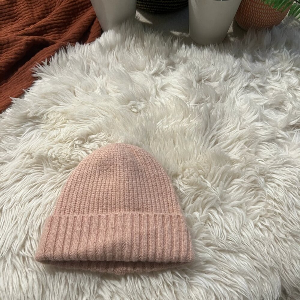 Free People Knit Beanie | Blush Pink | Cozy Ribbed from Anthropologie